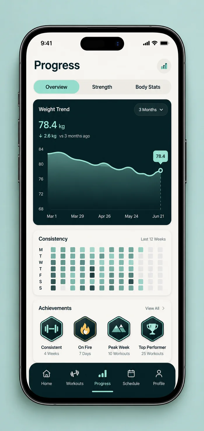 Voortgangsscherm van de MemberFlow-app