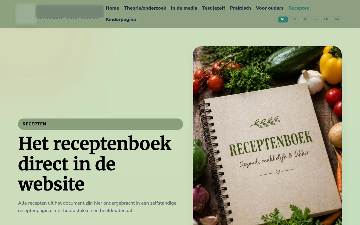 Tweetalige contentsite voor ouders, routekaart