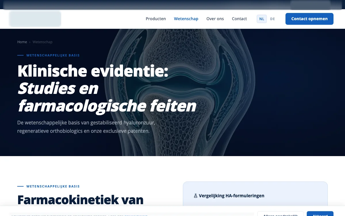 Kennisplatform voor een dierengezondheidsfabrikant, productoverzicht